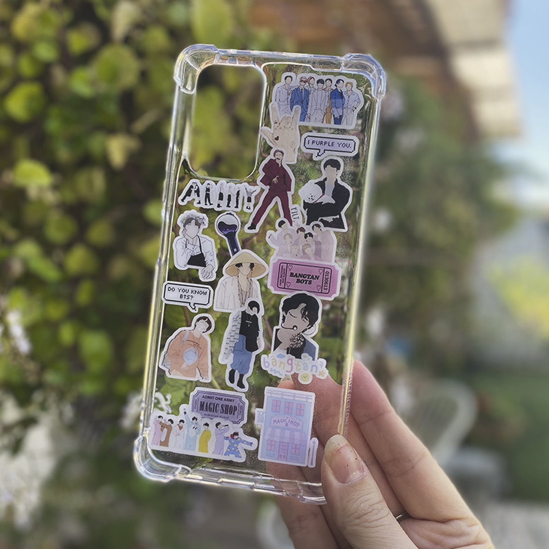 Sticker Case Transparent Antishock