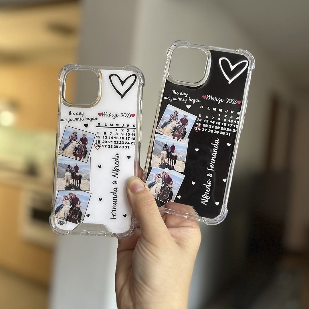 Antishock Transparent Photo Cases+Calendar