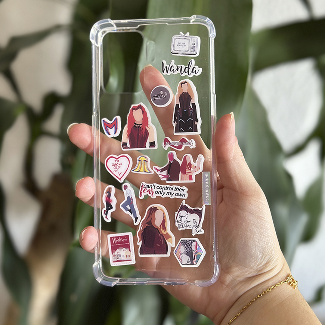 Sticker Case Transparent Antishock