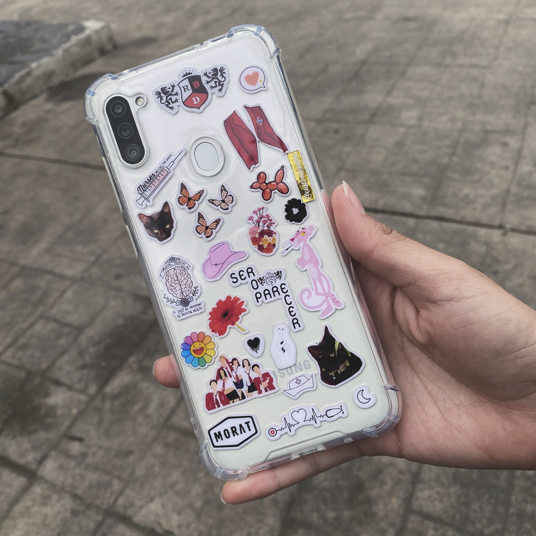 Sticker Case Transparente Antishock