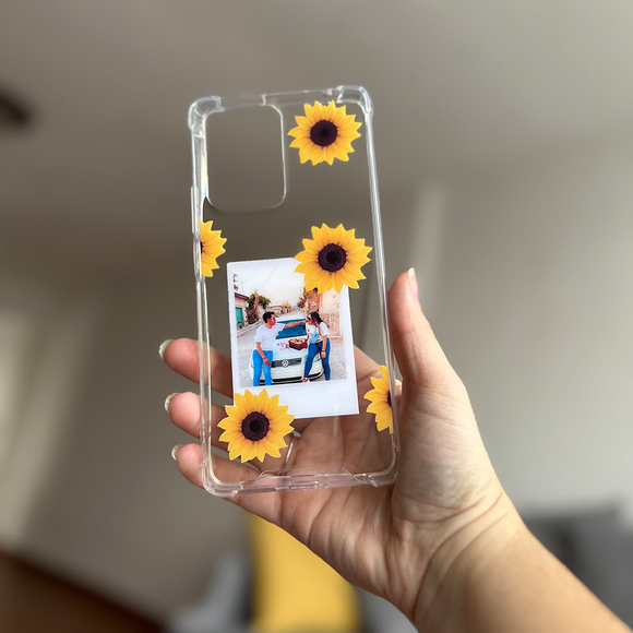 Instant Case with flowers Transparent Antishock 