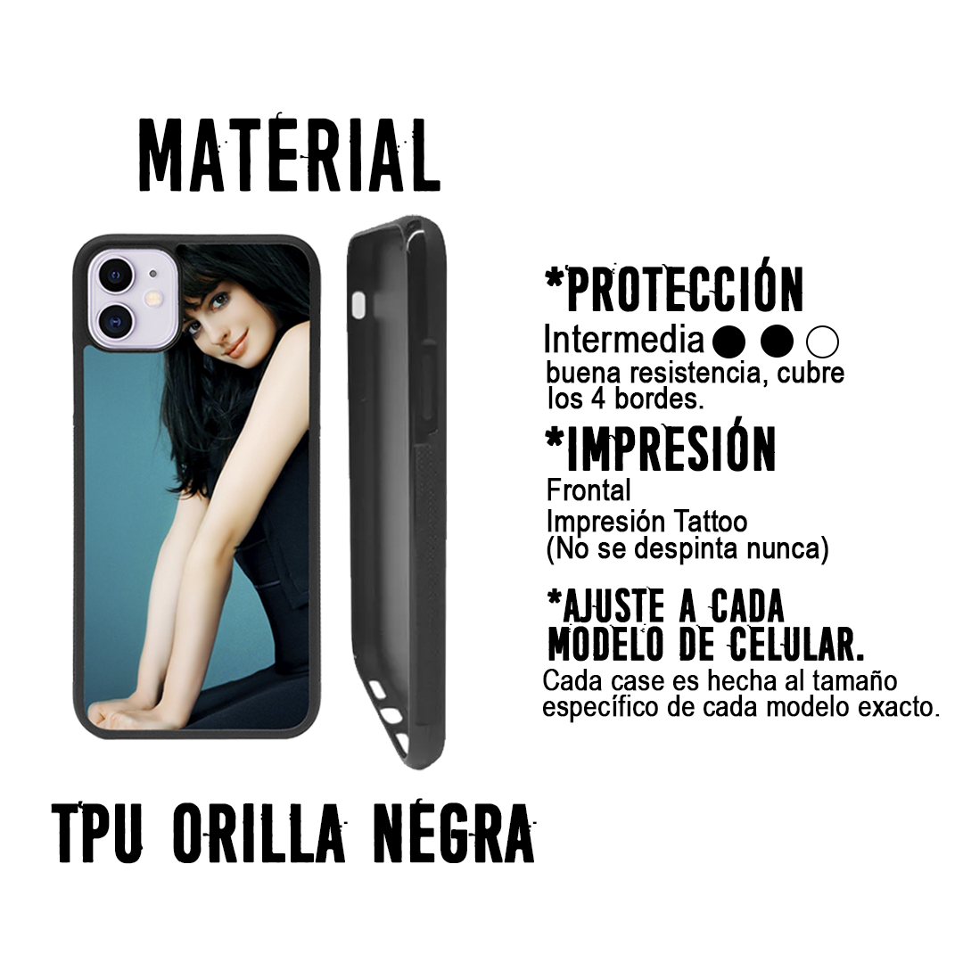 Case Ilustrada a Detalle TPU Orilla Negra