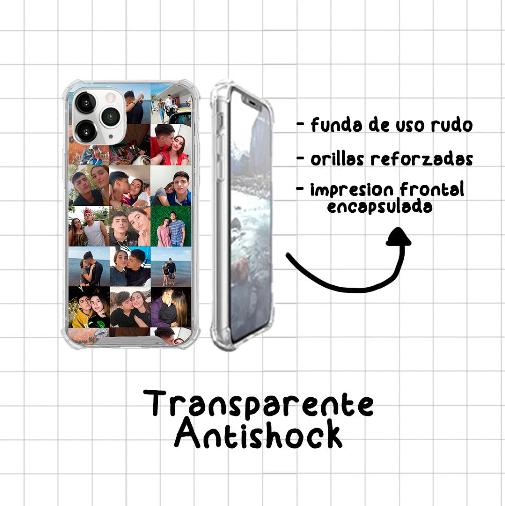 Case Ilustrada a Detalle Transparente Antishock