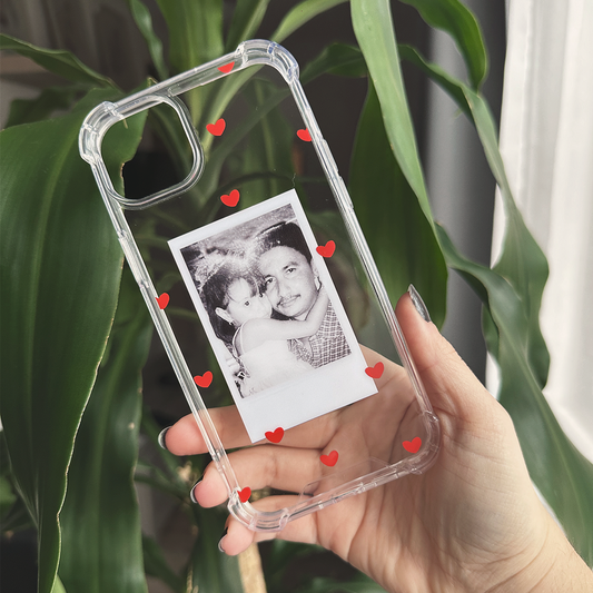 Instant Case with flowers Transparent Antishock 