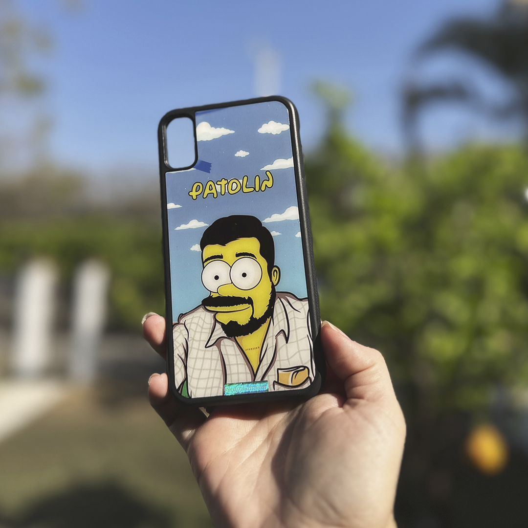 Case Ilustrada Homer TPU Orilla Negra